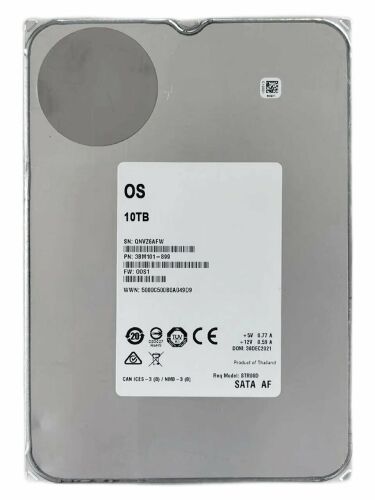 Ресертифицированный жесткий диск OS Barracuda PRO ST10000NM0166, 10TB, HDD, 256 мб, 7200 об/мин